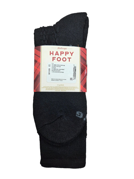 McGregor Men's Happy Foot Sock 2pk - Black