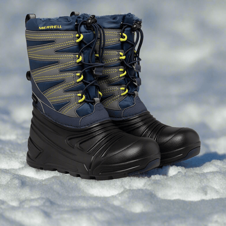 Merrell Kids/Youth Boys Snow Quest Boots - Navy/Green