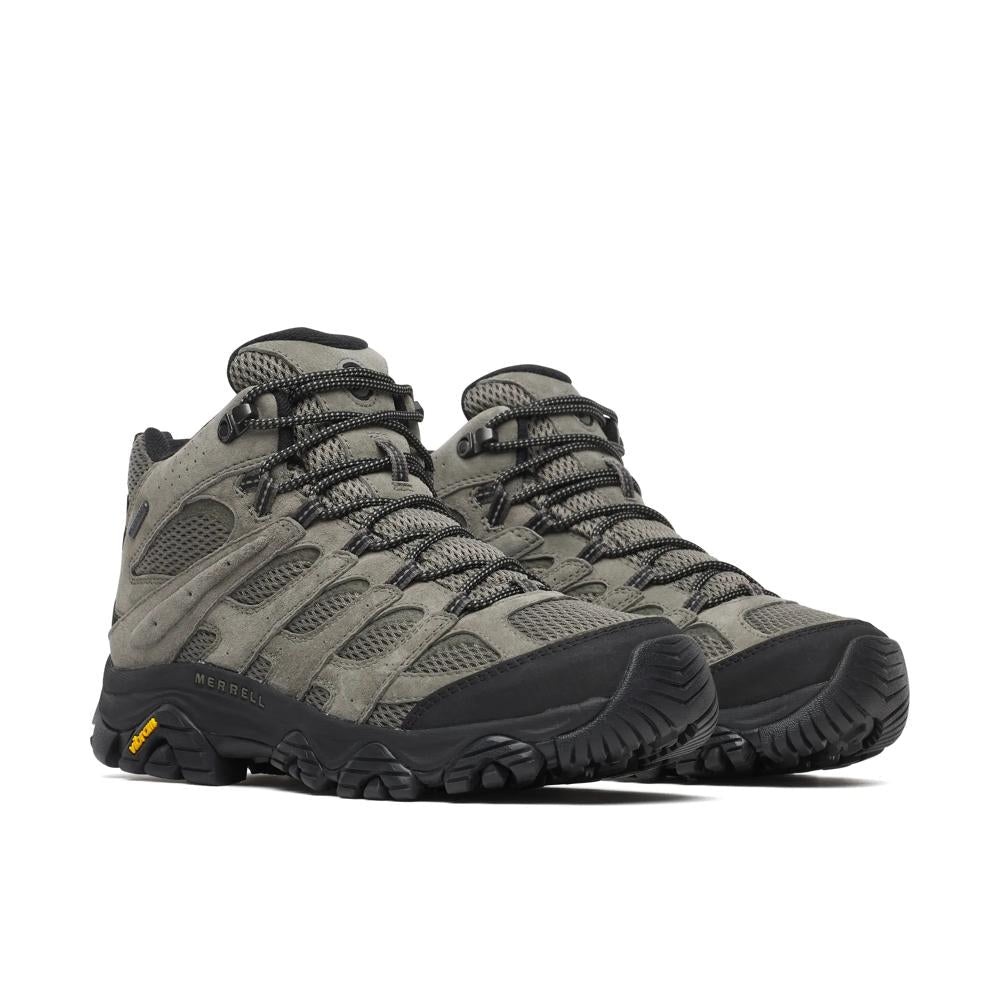 Merrell Men's Moab 3 Mid Waterproof Hiking Shoes Wide Talus - Talus/Black