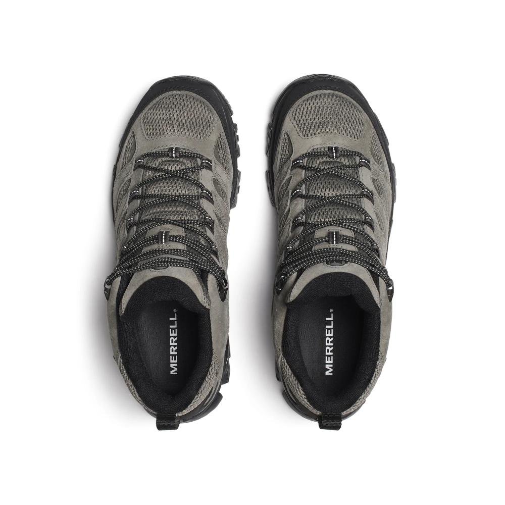 Merrell Men's Moab 3 Mid Waterproof Hiking Shoes Wide Talus - Talus/Black