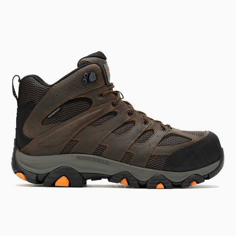 Merrell Men's Moab Vertex 2 Mid WP CF CSA Work Boots Earth - Earth