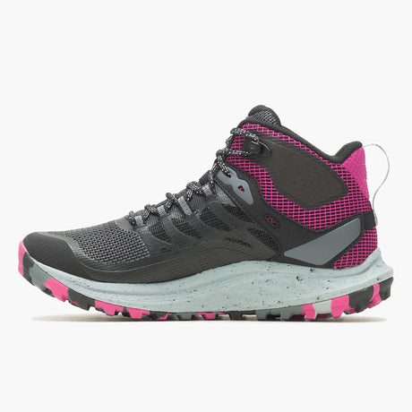 Merrell Women's Antora 3 Mid WP Shoes - Black/Fuchsia