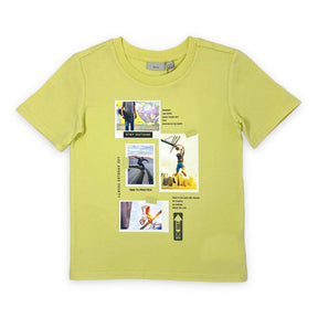 Mid Kids Boys Short Sleeve T-Shirt - Lime