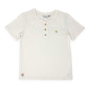 Mid Kids Boys SS Henley T-shirt - White