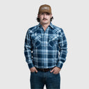 MWG Men's Flannel LS Snap Shirt - Navy