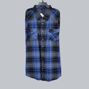 MWG Men's Plaid Longsleeve Snap Shirt - Blue