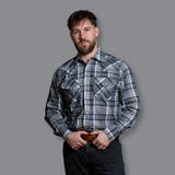 MWG Men's Plaid Longsleeve Snap Shirt - A&M Clothing & Shoes