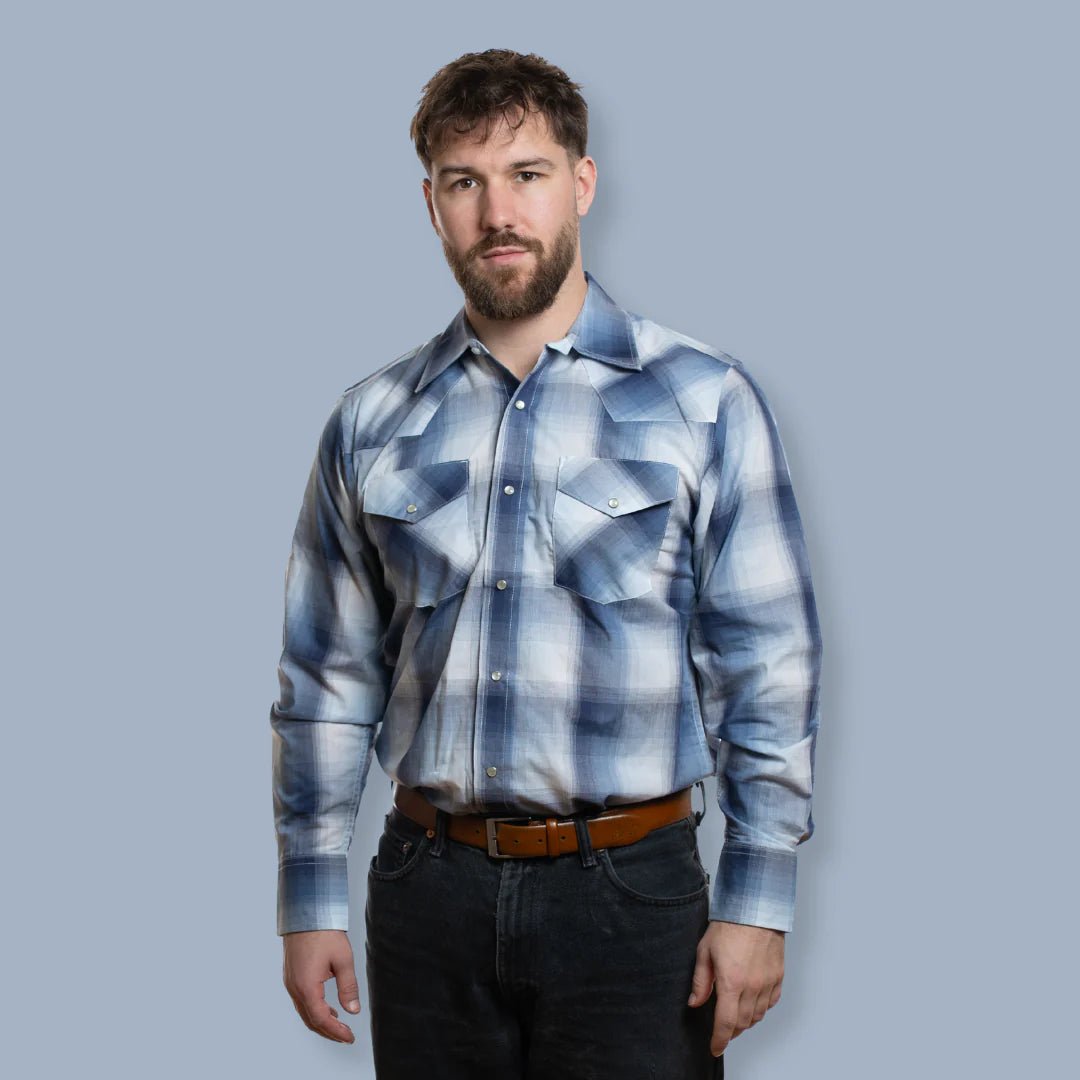 MWG Men's Plaid Longsleeve Snap Shirt - A&M Clothing & Shoes