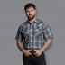 MWG Men's Plaid Short Sleeve Snap Shirt - A&M Clothing & Shoes