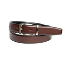 Nick Graham Men's Smooth to Pebble Stitched Reversible Belt - Black/Brown
