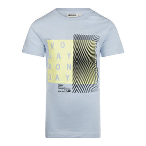 No Way Monday Youth Boys SS T-Shirt - Light Blue