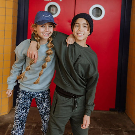 No Way Monday Youth Girls Flared Pants - Dark Blue