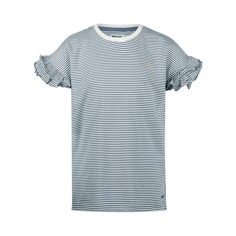No Way Monday Youth Girls Ruffle Sleeve T-Shirt - Faded Blue