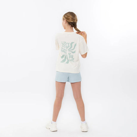 No Way Monday Youth Girls T-Shirt - Off White