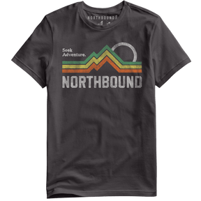 Northbound Men's Seek Adventure T-Shirt - Charcoal