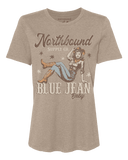 Northbound Women's Blue Jean Baby T-Shirt - Brown Heather