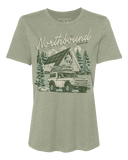 Northbound Women's Cabin T-Shirt - Olive Heather