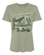 Northbound Women's Cabin T-Shirt - Olive Heather