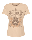 Northbound Women's Guitar T-Shirt - Beige
