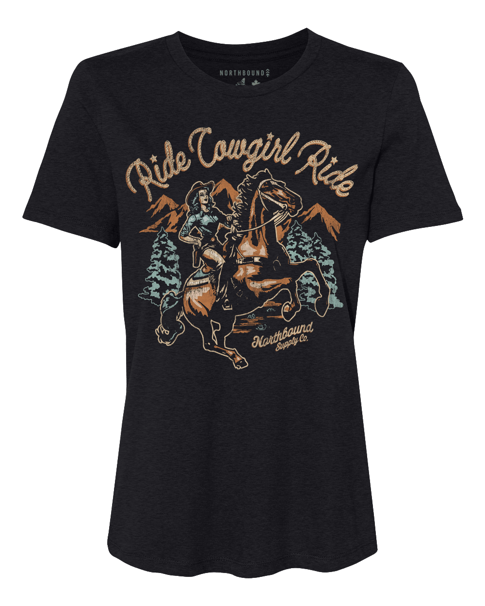 Northbound Women's Ride Cowgirl Ride T-Shirt - A&M Clothing & Shoes