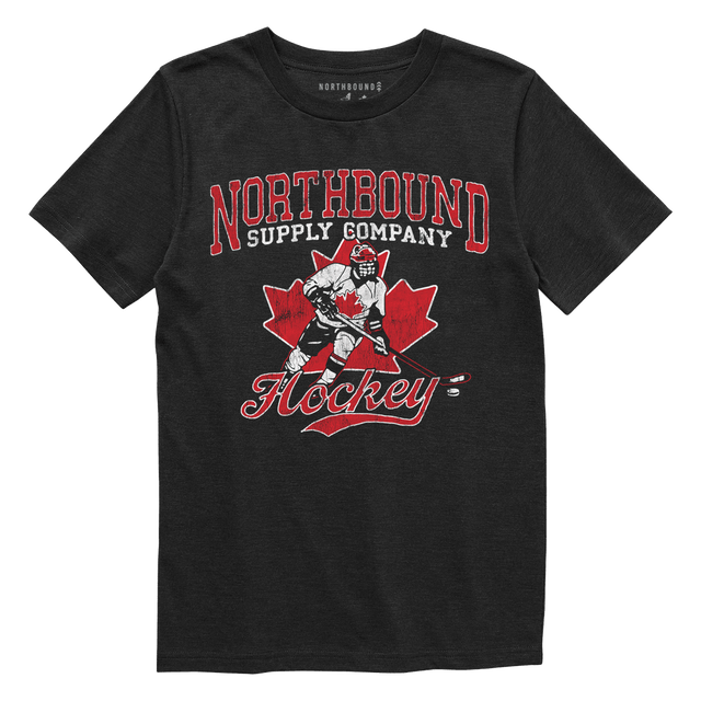 Northbound Youth Boys Canada Hockey T-Shirt - Black