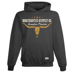 Northbound Youth Boys Canadian Prairies Hoodie - Charcoal Heather