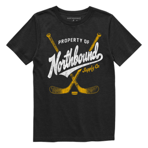 Northbound Youth Boys Hockey Sticks T-Shirt - Black