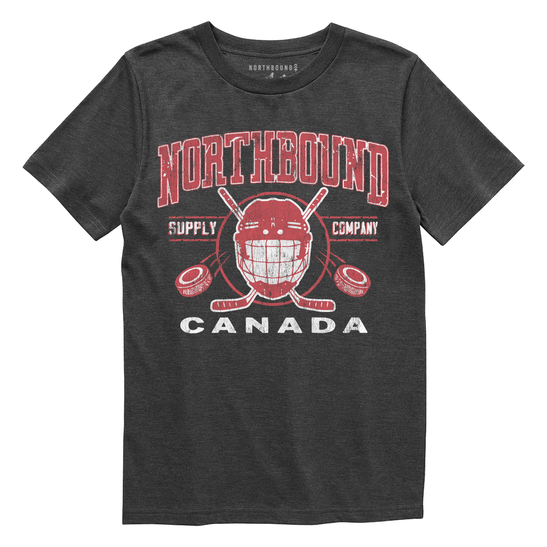 Northbound Youth Boys Hockey T-Shirt - Charcoal Heather