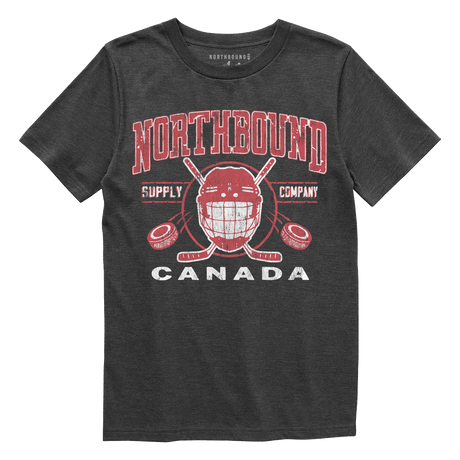 Northbound Youth Boys Hockey T-Shirt - Charcoal Heather