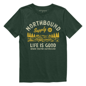 Northbound Youth Boys Life Is Good T-Shirt - Forest