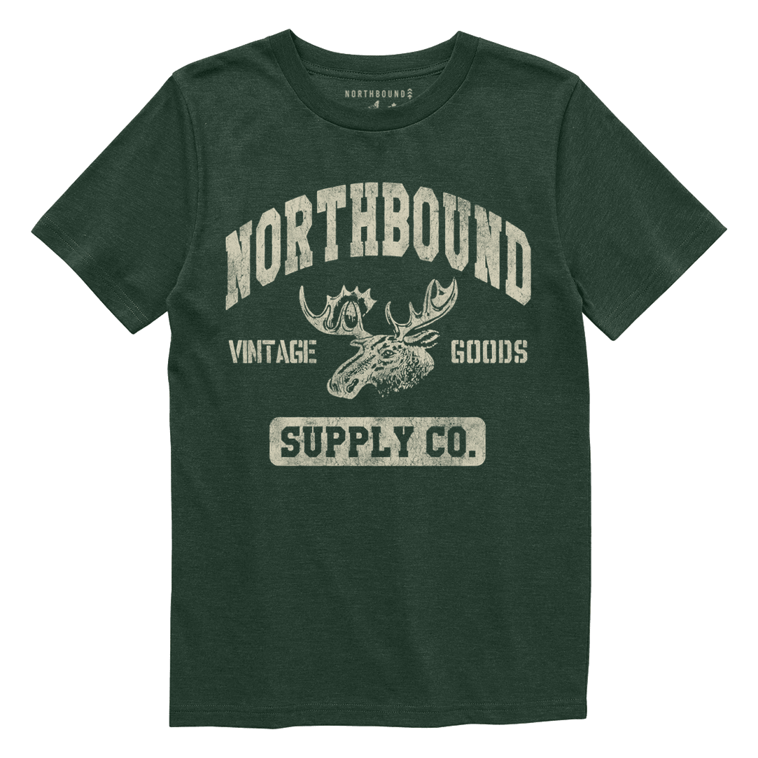 Northbound Youth Boys Moose T-Shirt - Forest