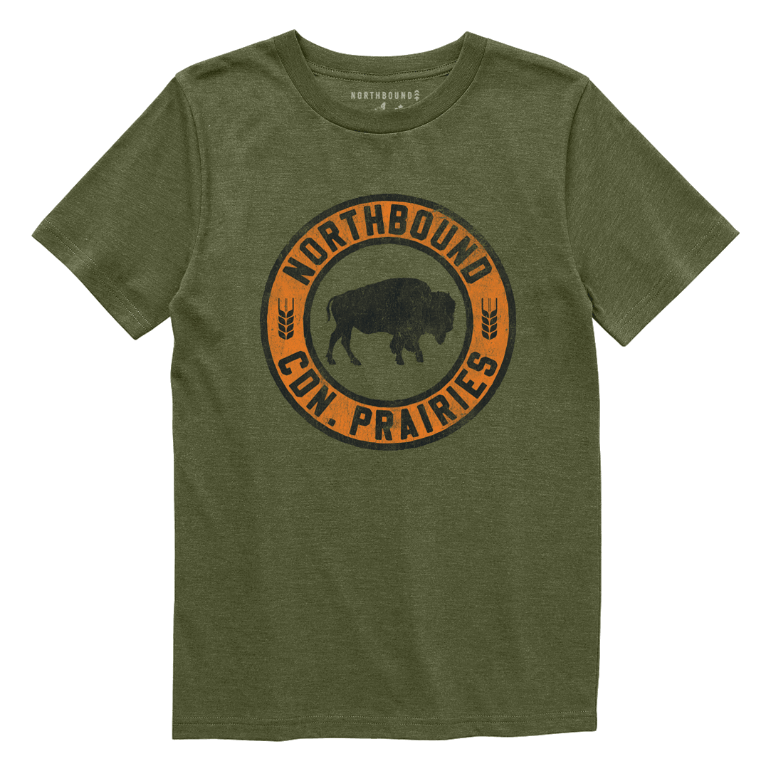 Northbound Youth Boys Prairie Bison Tee - A&M Clothing & Shoes - Westlock