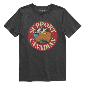 Northbound Youth Boys Support Canadian T-Shirt - Charcoal Heather