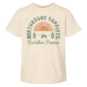 Northbound Youth Girls Canadian Prairies T-Shirt - Natural