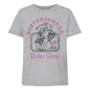 Northbound Youth Girls Rodeo Show T-Shirt - Grey Heather