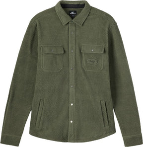 O'Neill Men's Glacier High Pile Overshirt Superfleece - Dark Olive
