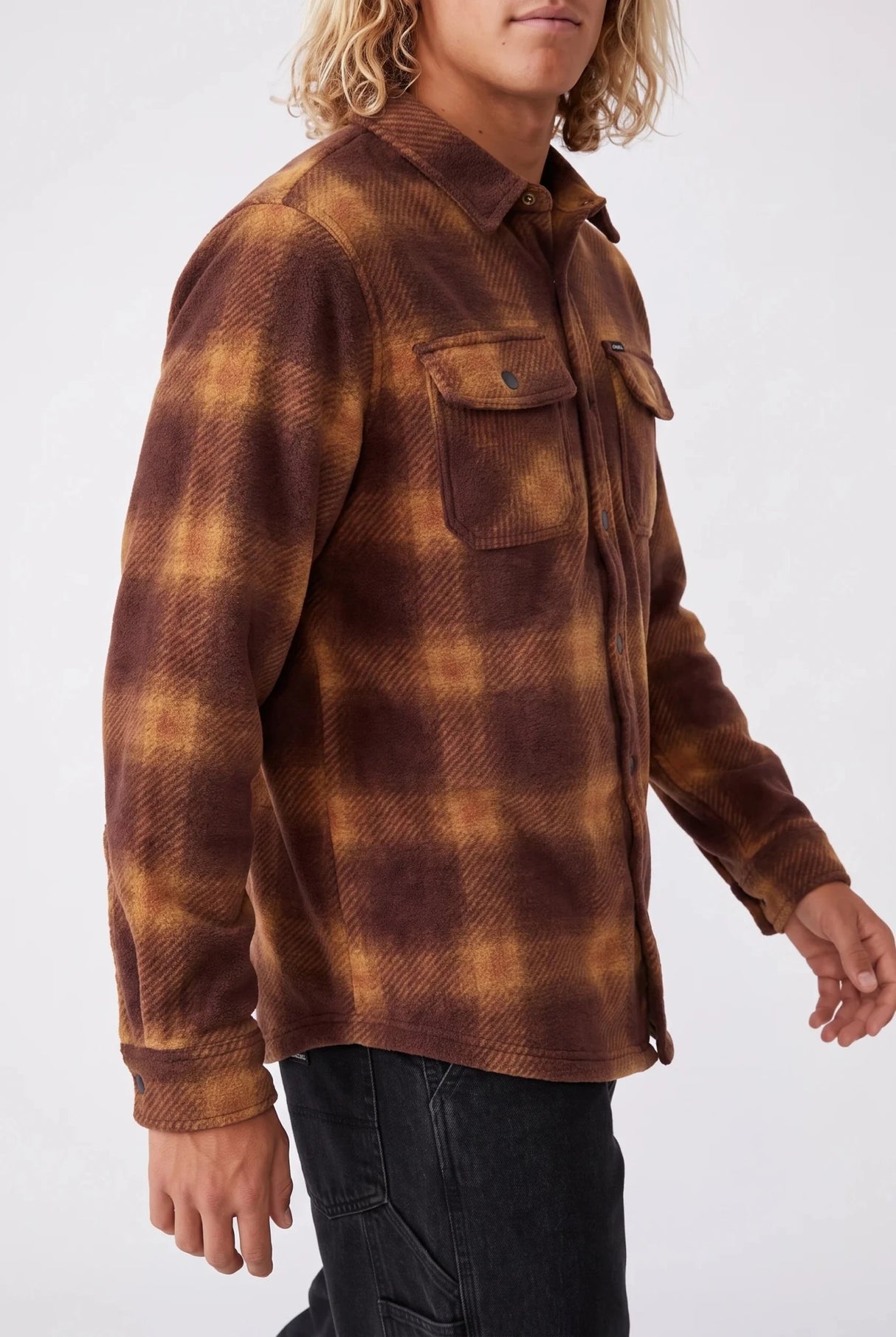 O'Neill Men's Glacier Plaid Superfleece - Chocolate