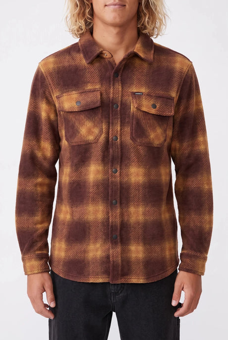 O'Neill Men's Glacier Plaid Superfleece - Chocolate
