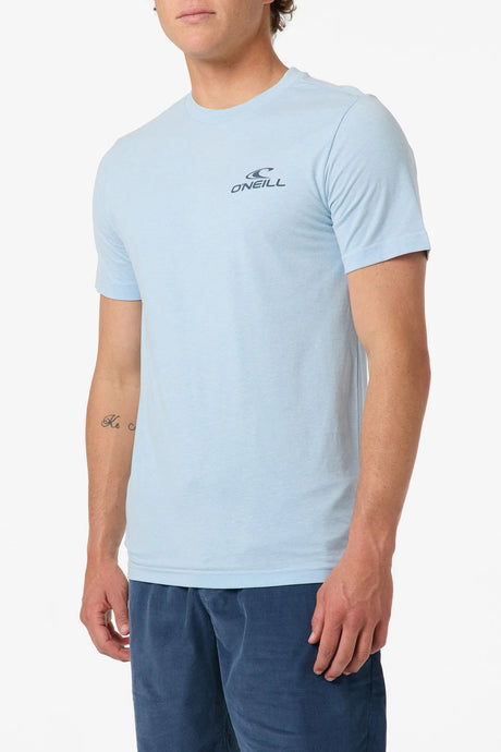 O'Neill Men's Lineup Classic Short Sleeve T-Shirt - Sky Blue Heather
