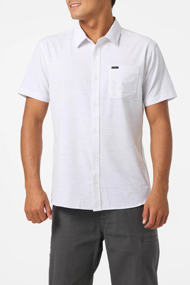 O'Neill Men's Traveller UPF Traverse Stripe Short Sleeve Shirt - A&M Clothing & Shoes Westlock