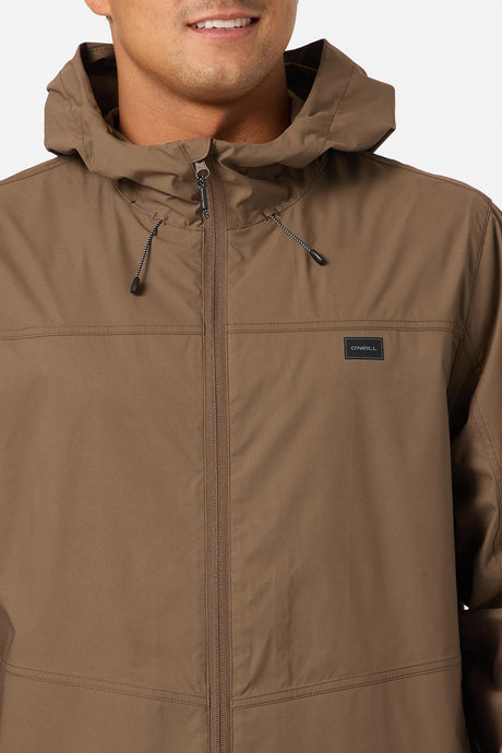 O'Neill Men's Traveller Windbreaker Stretch Jacket - Teak