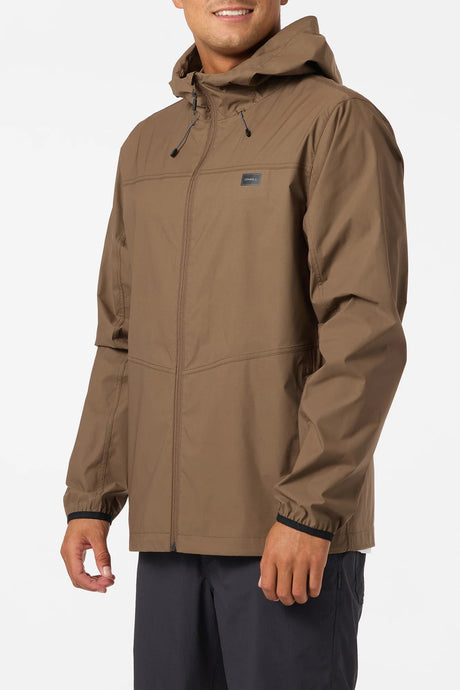 O'Neill Men's Traveller Windbreaker Stretch Jacket - Teak