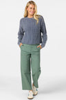 O'Neill Women's OG Misha Cable Knit Sweater - Nightshadow Blue