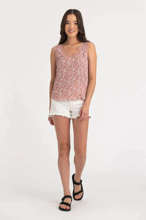 Orb Women's April Mesh Trim Cami - Pink