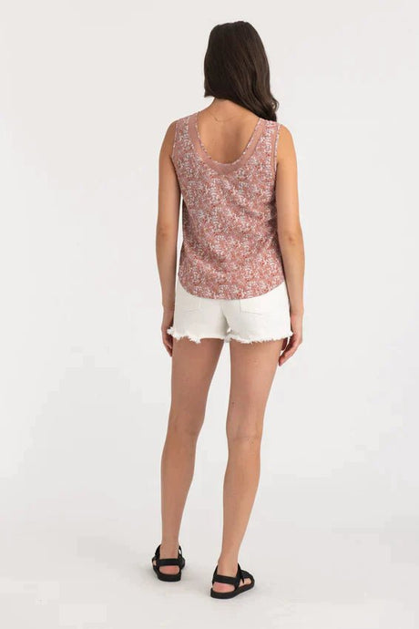 Orb Women's April Mesh Trim Cami - Pink