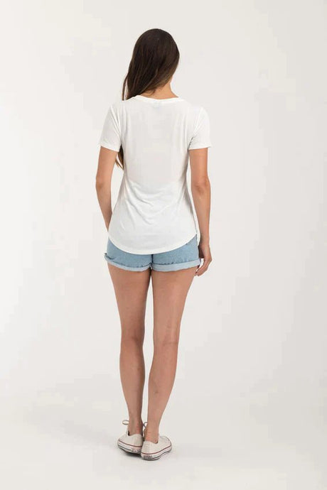 Orb Women's Gemma Scoop Neck Tee - White