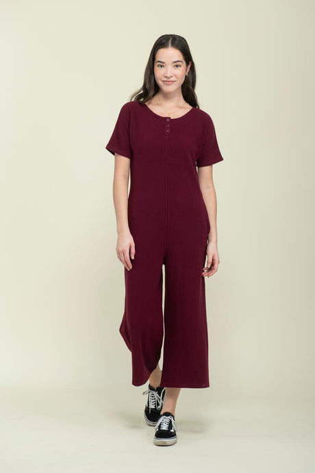 Orb Women's Jonie Jersey Jumpsuit - Wine