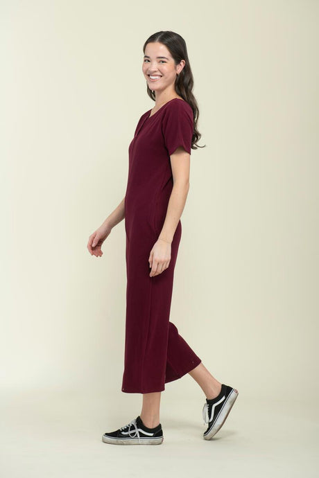 Orb Women's Jonie Jersey Jumpsuit - Wine
