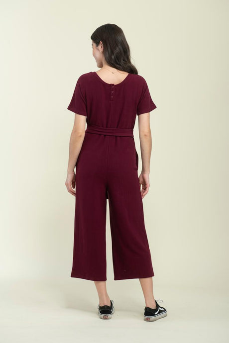 Orb Women's Jonie Jersey Jumpsuit - Wine