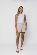Orb Women's Katelyn Rolled Cuff Shorts - Ecru
